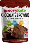 Groovy Keto Chocolate Brownie Mix | Low Carb | Keto Friendly | Sugar Free | Only 0.8g Net Carbs Per Brownie | Keto Baking Mix, Diabetic Friendly - 240g Pouch