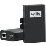 AgilePoElink Gigabit PoE Splitter to USB C, IEEE 802.3bt Compliant 10/100/1000Mbps, PoE++ converter for USB Type-C PDs (5V-20V up to 60W), Camera, Computer, iPad, MacBook, Google WiFi, AG-BT003