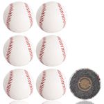 Furtrop Leather Baseball 12 Ball Pack Competition Grade Youth Baseballs Use Practice Practice Baseballs Full Grain Leather Practice Training Unmarked Autographs Baseball