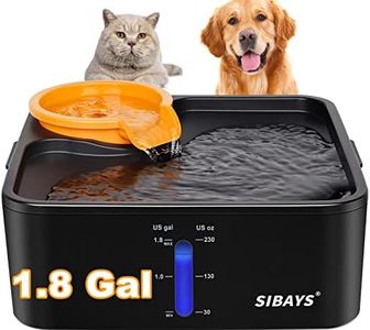 SIBAYS 230OZ 1.8GAL 7L Fuente de Agua para Mascotas Grandes, Perros et Gatos, Súper Silenciosa, sin derrames, Filtro de 5 Capas, recordatorio Visible