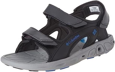 Columbia Youth Unisex Techsun 3 Strap Sandal, Dark Grey/Blue Macaw, 2