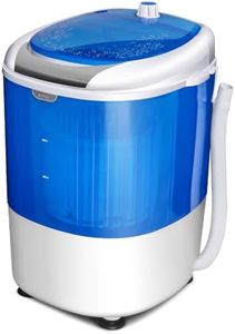 COSTWAY Mini Portable Washing Machine, 5.5 lbs Washing Capacity, Compact Laundry Washer with Durable Design, Single Tub, Rotary Controller, Small Washer Machine for Home Apartment Dorms and RV, Blue