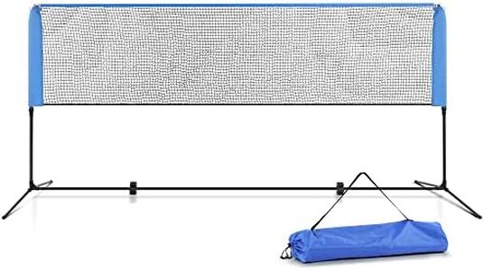 Everfit Tennis Net, 3m Wide Practice Nets Portable Volleyball Badminton Goal Netting Screen Outdoor Backyard Beach Equipment, with Carry Bag Height Adjustable Blue