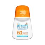 Garnier Ambre Solaire Sunscreen Roll On SPF 50, Kids Sensitive Advanced Coloured Roll-On SPF 50+, Triple Resistance to Water, Sweat & Sand, Hypoallergenic, Vegan Formula, Easy Application – 50ml