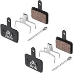 Zacro 2 Pairs Bike Brake Pads, Ceramic Bicycle Disc Brake Pads Fit for Tektro Shimano TRP Deore Br-M575 B01s Mt200 M525 M515 T615 T675 M505 M495 M486 M485, Mountain MTB Ebike Brake Pads Replacement