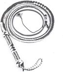 Genuine & Real Cow Hide Leather Bullwhip 12 Plait 10 Foot Bull Whip Black & White, Black & White, 8 Foot
