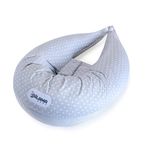 Dilamababy – Pregnancy Pillow with Memory Foam Flakes & Fiber Balls for Comfortable Maternity Support – Ideal Pregnancy and Nursing Pillow - 100% Cotton Removable Cover Made in Italy