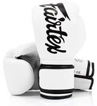 Fairtex Microfibre Boxing Gloves Muay Thai Boxing (White, 16 oz)