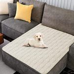 Tcksstex Waterproof & Anti-Slip Dog Bed Cover and Pet Blanket Sofa Pet Bed Mat ，car Incontinence Mattress Protectors Furniture Couch Cover for Most Cats Dogs, Pets<40x50-Ivory>