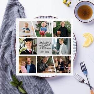 Custom Napkins Personalized Cocktail Napkins Disposable Decorative Dinner Napkins(3ply) for Funeral Memorial Gifts for Loss of Mom Dad