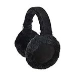 Things2KeepUWarm Sheepskin Ear Muffs Luxurious Soft with Secure Wide Head Band (Black)