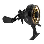 Keenso Ice Fishing Reel,Magnetic Drop System Inline Ice Fishing Reel 3.0:1 High Speed for Deep Sea River Lake (Right Hand)