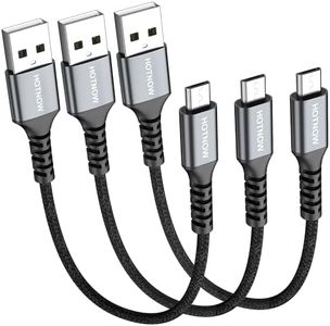 HOTNOW 0.15m micro Cable USB corto, [3 piezas, 15cm] cable de carga rápida del cargador android, para Samsung Galaxy S7 S6 S7 Edge s5, note 5, PS4
