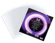 Retro musique Pack of 50 x 12 Inch Outer Vinyl Record Sleeves-Crystal Clear, Wrinkle Free, Plastic Covers for Single,Double,Triple & Gatefold LP Albums-Strong and Durable Polyethylene Album Sleeves