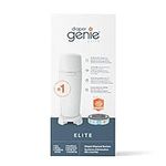 Diaper Genie Elite Diaper Pail (White) – Hands free operation | Includes 1 Diaper Trash Can, 1 Refill Bags, 1 Carbon Filter