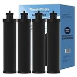 Water Filter Replacements Compatible with Berkey BB9 Gravity Fed Filter Countertop Water Purification Systems (4 Pack)