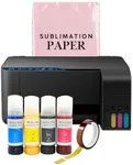 Cartridge-Free Super-Tank Printer with Sublimation Sublimation Heat Transfer Image Printing for T-Shirts Ceramic Mugs Bags and More. Conversion Printer