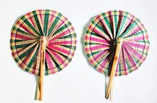 Folks Handicraft Art-work Handcrafted Bamboo Decorative Hand Fan (2)