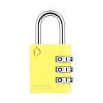 [ZARKER XD35] Padlock- 3 Digit Combination Lock for Gym, Sports, School & Employee Locker, Outdoor,Toolbox, Case, Fence and Storage - Metal & Steel - Easy to Set Your Own Combo (Yellow)