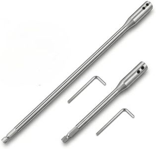 4 PCS 1/4 Extension Drill Bit Extension Set Wood Spade Drill Bit Extender, 6 and 12 Inches with 2 Pieces Wrench Key, High-Carbon Steel Drill Extension Shaft