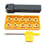 5/8" SER1616H16 CNC Lathe Carbide Indexable Threading Turning Tool Holder With 10PCS 16ER AG60 Indexable Carbide Turning Insert blade……