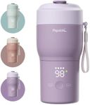 Papablic Pro Portable Bottle Warmer for Travel Fast 2.5 Min Heating, Built-in Sterilizer, 5 Temp Settings, Water & Baby Milk & Formula Warmer on the Go, Smart Keep Warm, Lilac Purple