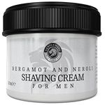 Gentlemans Face Care Club Vegan Friendly Shaving Cream For Men - Bergamot & Neroli Luxury Shave Soap - Super Smooth Lather Formula - Large 90 Day Supply 150ml Pot