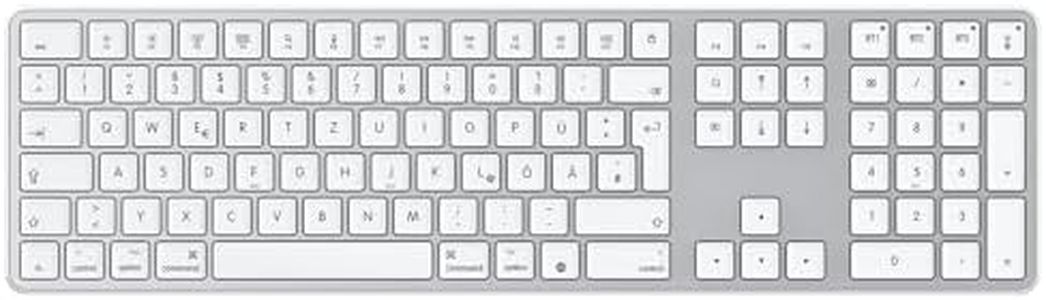 OMOTON Bluetooth Mac Tastatur, Kabellose Tastatur und für Apple MacBook Pro/Air, iMac, iMac Pro, Mac mini, wiederaufladbare mit 3 Bluetooth Kanälen, QWERTZ DE-Layout