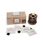 Spiritual Awareness Incense Brick Gift Set by Aromafume | 12 Bricks & Flower of Life Exotic Burner | 3 Each - Frankincense, Myrrh, Copal & Benzoin | Ideal for Spiritual Cleansing & Enhanced Connection