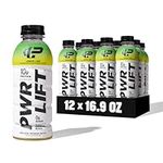 Whey Protein Water Sports Drink by PWR LIFT | Lemon Lime | Keto, Vitamin B, Electrolytes, Zero Sugar | Post-Workout Energy Beverage | 16.9 Fl Oz (Pack of 12)