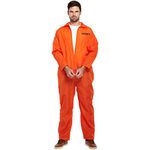 Prisoner Overalls Fancy Dress Costume Gents Medium New