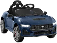 Best Choice Products Kids 12V Electric Ride On Car Officially Licensed Ford Mustang w/Parent Control, LED Lights, 2 Speeds, Bluetooth - Blue