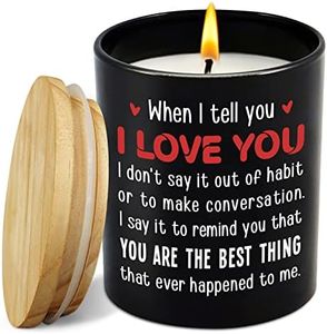 TEEZWONDER Christmas Anniversary Wedding Gifts for Men Women - Long Lasting Vanilla Lavender Candle 10 Oz - I Love You Gift for Him Her, Birthday Gifts for Husband Wife Boyfriend Girlfriend