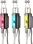 3Pack Fishing Bite Alarm Chain Discoball LED Illuminated Hangers Bite Alarm Bite Indicators