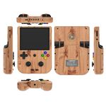 SXMA RG405V Retro Handheld Game Console Unisoc Tiger T618 Android 12 System 4Inch IPS Touch Screen Support 5G WiFi Bluetooth 5.0 128G TF Card 3172 Games 5500mAh Battery (Wood)