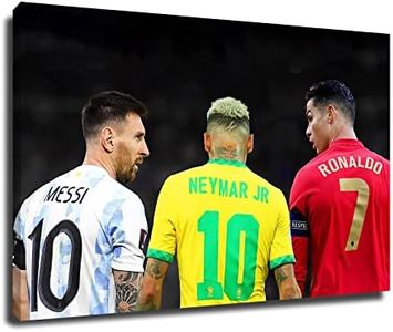 Soccer Sports Super Star Poster Picture Canvas Wall Art Print Modern Home Room Art Decor (16"x24",UnFramed)