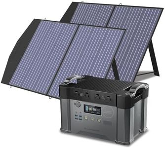 ALLPOWERS S2000 Pro Solar Generator with Panels Included 2400W MPPT Portable Power Station with 2pcs Foldable Solar Panel 100W, Solar Backup Power for Van House Outdoor Camping