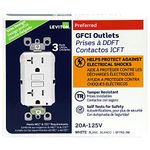 Leviton GFTR2-3W Self-Test SmartlockPro Slim GFCI Tamper-Resistant Receptacle with Led Indicator, 20-Amp, White (3 Pack)