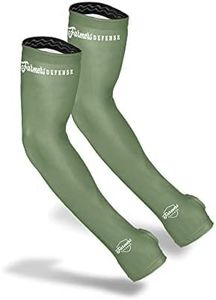 FARMER'S DEFENSE Gardening Arm Sleeves|UV Cooling Protective Sleeve Women & Men|Anti-Scratch Cover Sun UPF Outdoor Protection - Forest Green - XS