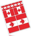 Biomar Labs® 10 x Vinyl Stickers Set Decals Canada Canadian National Flag Car Motorcycle Helmet D 31