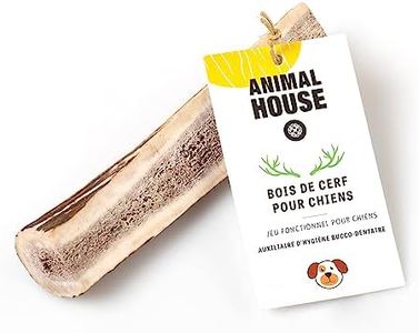 Animal House - Bois de cerf sectionnés de qualité supérieure pour Chiens - 100% naturels et résistants - Améliore l'hygiène bucco-Dentaire - Convient à Toutes Les Tailles (S)
