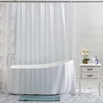 WedDecor Heavy Duty Transparent PEVA Shower Curtains Liner Mould & Mildew Resistant With 12 Curtain Hooks Waterproof Clear Bath Curtain, 180cm x 200cm