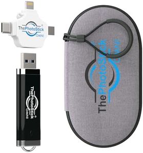 ThePhotoStick Omni 128GB - Secure Photo & Video Backup | ThePhotoStick Omni Protective Case - Water Resistant & Shockproof USB Storage