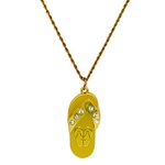 Memoir Gold plated Brass, slipper (Chappal) shaped Stylish Fashion pendant Men Women