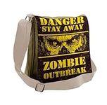 Ambesonne Zombie Messenger Bag, Mon