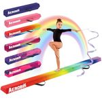 Aerobik® Foldable Gymnastic Beam Rainbow for Children and Adults | Easily Transportable with Carry Bag | Rigid, Lightweight, Non-Slip | 3 Layer Soft Touch Coating | OriginalCup