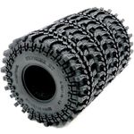 HOBBYSOUL 4pcs RC 1.9 Mud-Terrain Tires Height 121mm/4.75inch Tyres For 1/10 Crawler FCX10 Traxxas TRX4 Axial SCX10 Pro SCX10 UTB18 Redcat Gen8