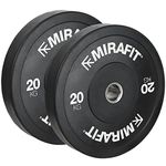 Mirafit Black Olympic Rubber Bumper Plates - Choice of Size