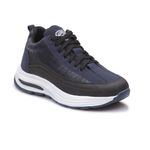 Big Wolf Men's Blue Casual Sneaker Shoes with Synthetic Upper Lightweight Comfortable Mid Top Sneaker Shoes for Men's