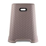 CELLO Classic Perfect Posture Plastic Stool | Plastic Stool for Sittng | Light Weight & Stackable | Ideal for Kitchen, Suitable for Home, Office, Hotel & Bathroom |Big | Grey